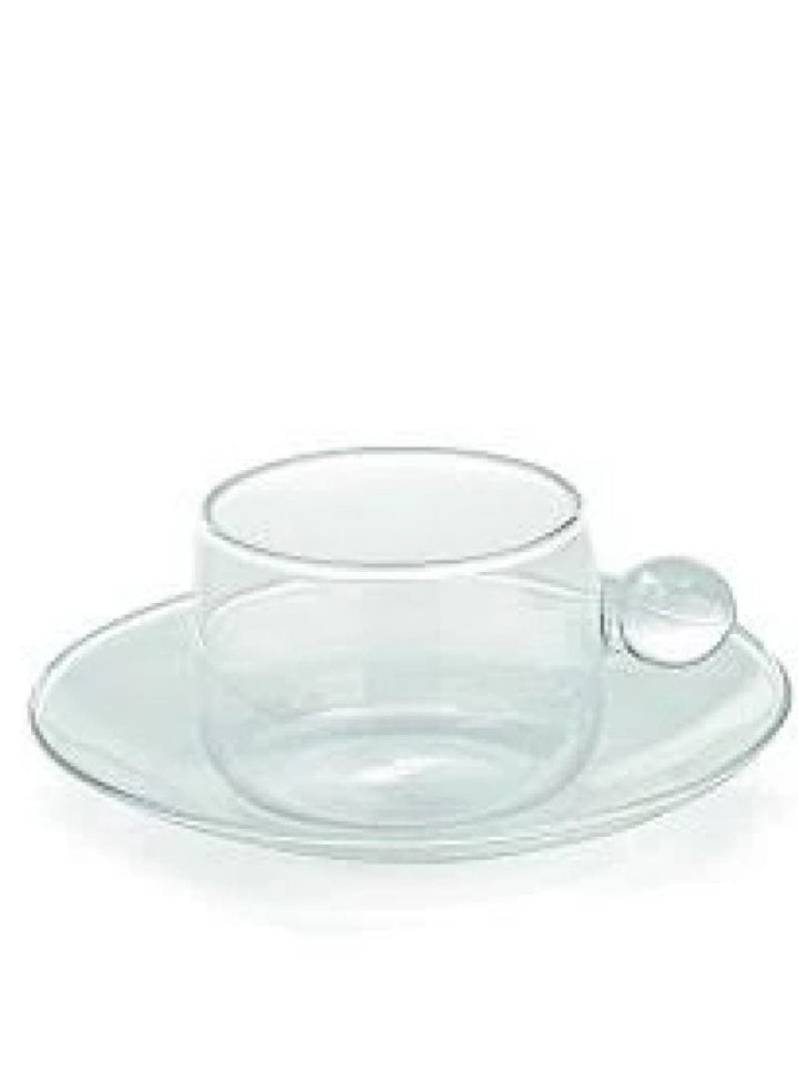 Zafferano America Bilia Cappuccino Cup & Saucer Glassware citylgs.store Transparent  