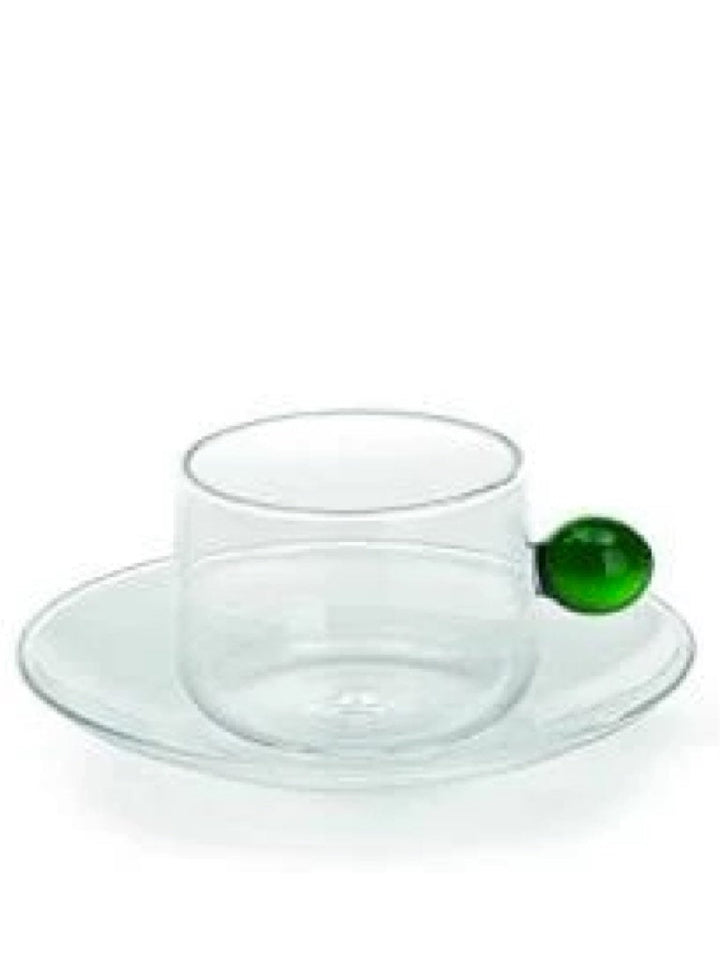 Zafferano America Bilia Cappuccino Cup & Saucer Glassware citylgs.store Green  