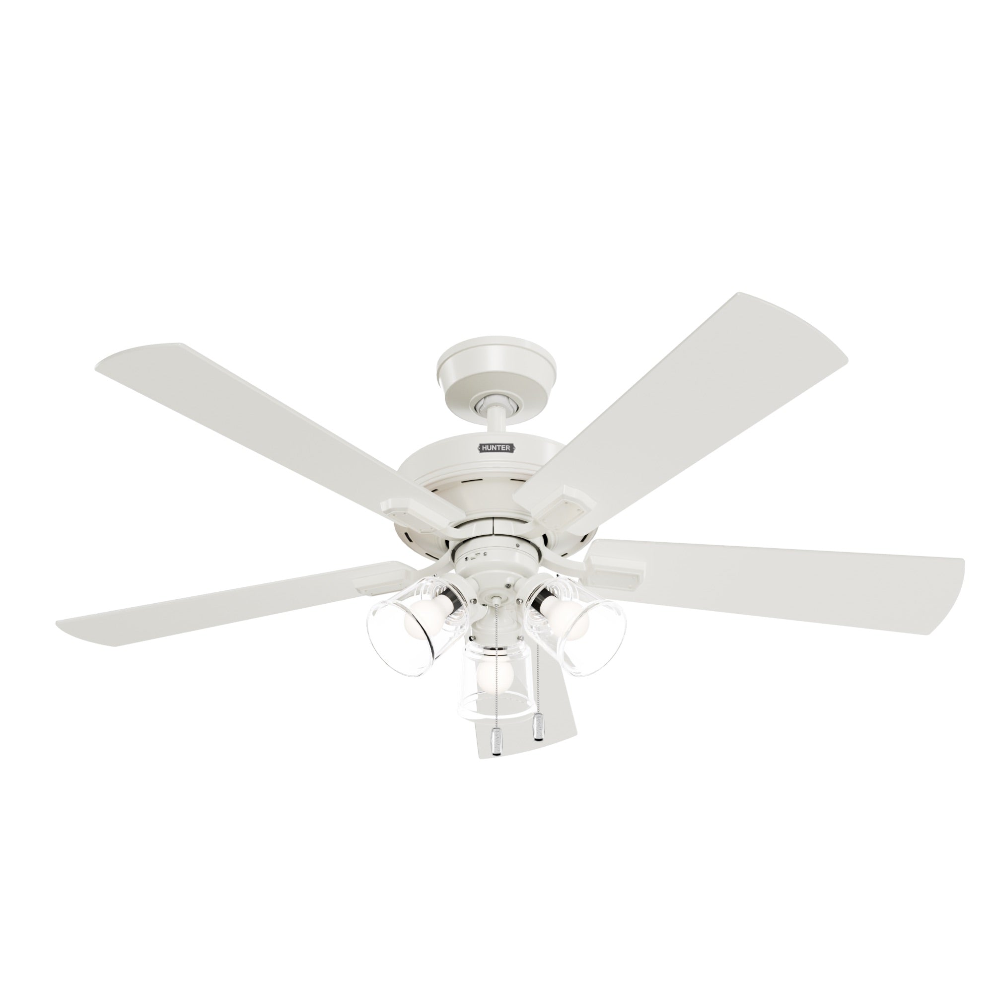 Hunter 52 inch Crestfield Ceiling Fan with LED Light Kit and Pull Chain Ceiling Fan Hunter   