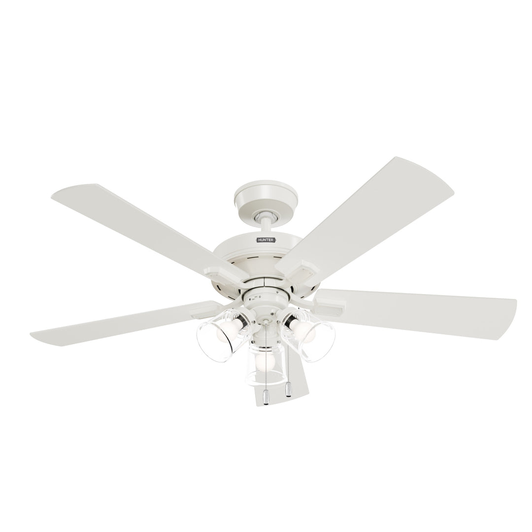 Hunter 52 inch Crestfield Ceiling Fan with LED Light Kit and Pull Chain Indoor Ceiling Fans Hunter   