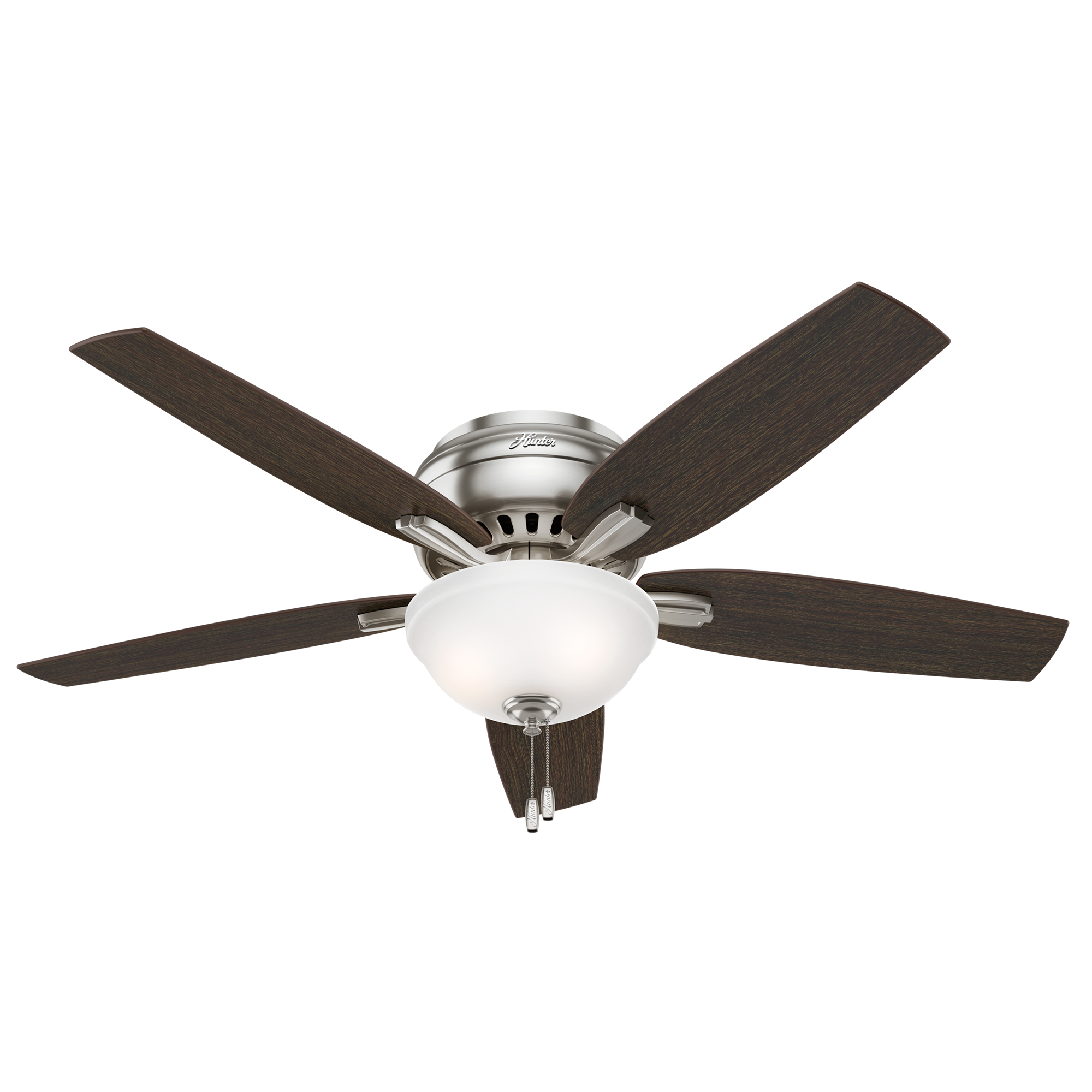 Hunter 52 inch Newsome Low Profile Ceiling Fan with LED Light Kit and Pull Chain