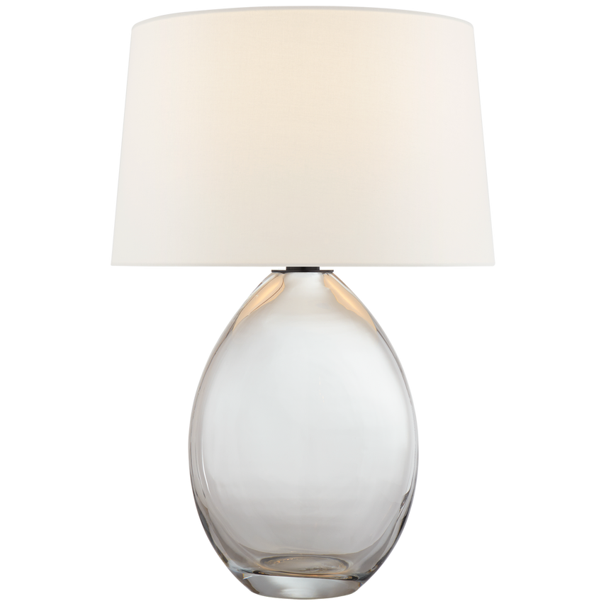 Visual Comfort & Co. Myla Medium Wide Table Lamp Table Lamps Visual Comfort & Co. Smoked Glass  