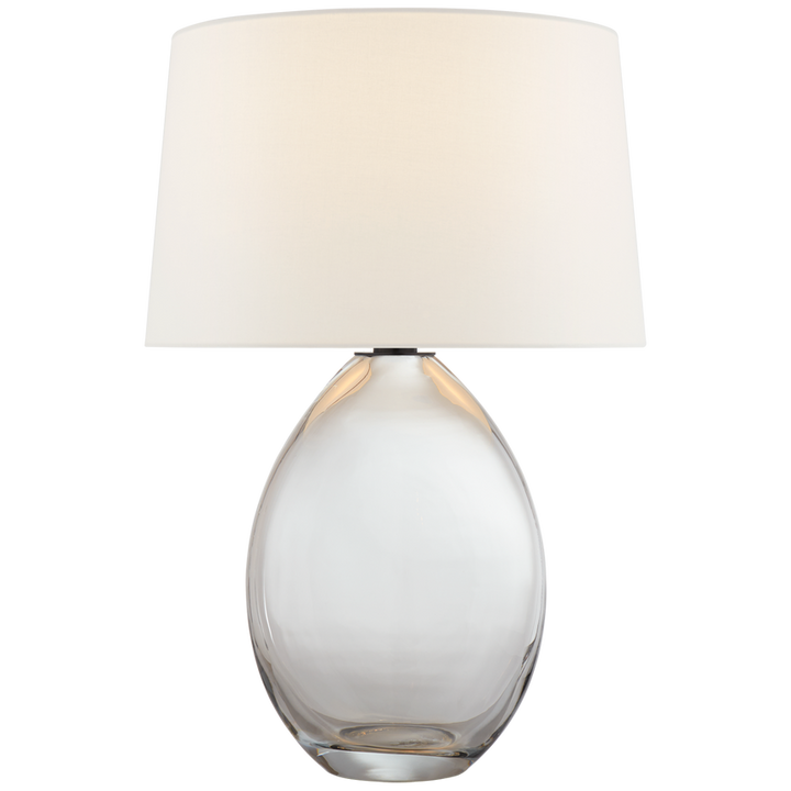 Visual Comfort & Co. Myla Medium Wide Table Lamp Table Lamps Visual Comfort & Co. Smoked Glass  