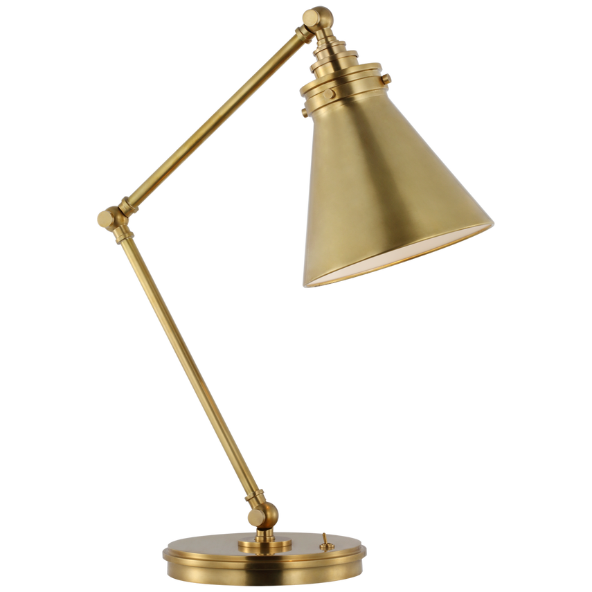 Visual Comfort & Co. Parkington Medium Articulating Desk Lamp Table Lamps Visual Comfort & Co. Antique-Burnished Brass  