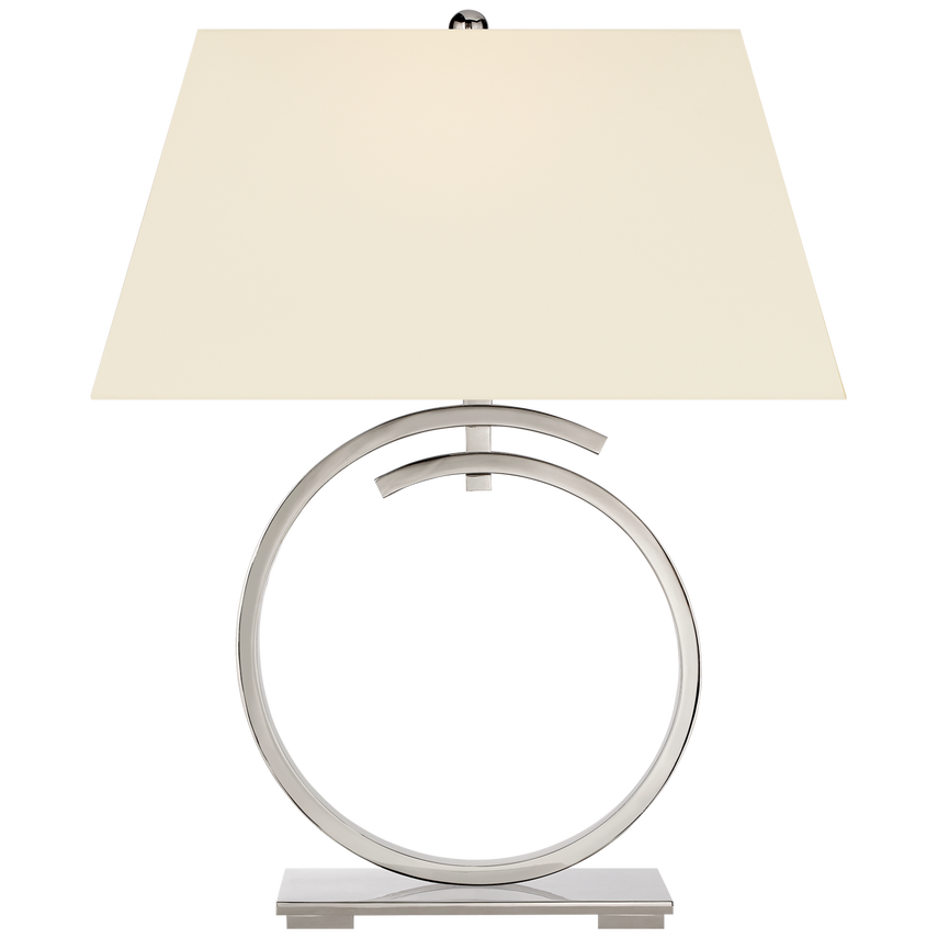 Visual Comfort & Co. Launceton Large Ring Table Lamp Table Lamps Visual Comfort & Co. Polished Nickel  