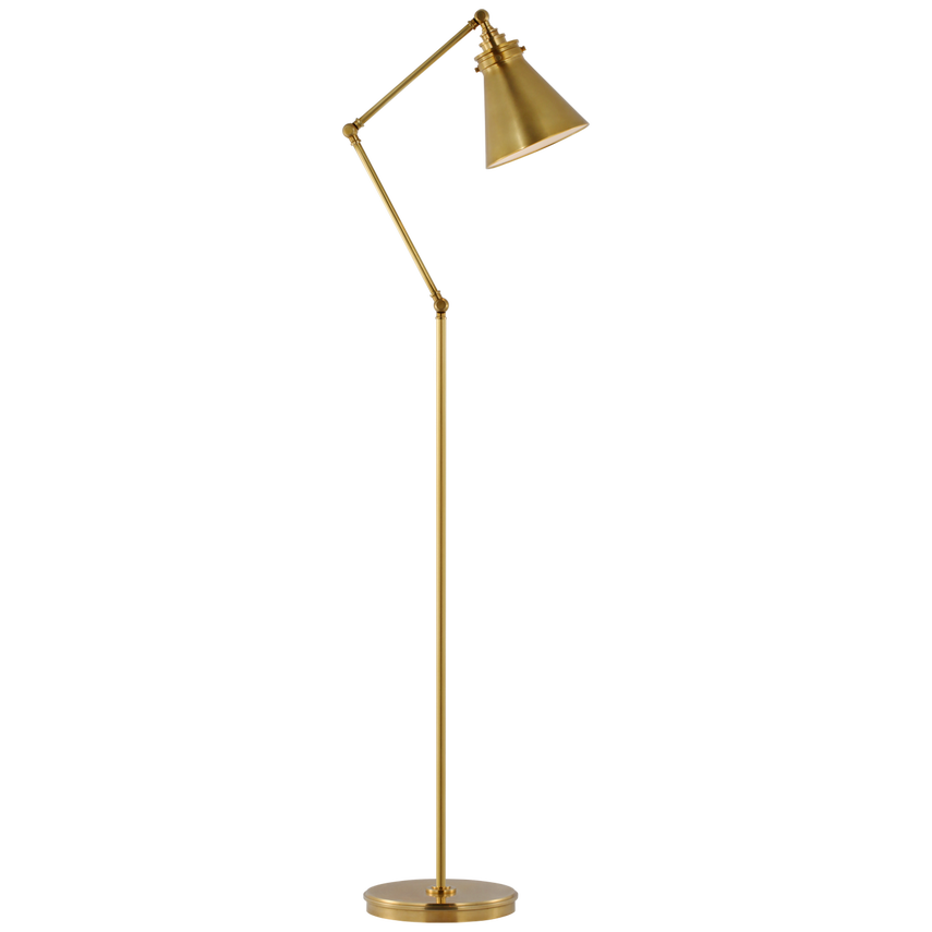 Visual Comfort & Co. Parkington Medium Articulating Floor Lamp Floor Lamps Visual Comfort & Co. Antique-Burnished Brass  