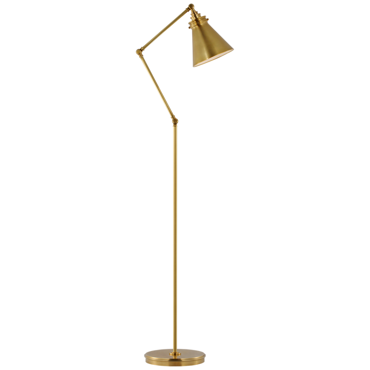 Visual Comfort & Co. Parkington Medium Articulating Floor Lamp Floor Lamps Visual Comfort & Co. Antique-Burnished Brass  