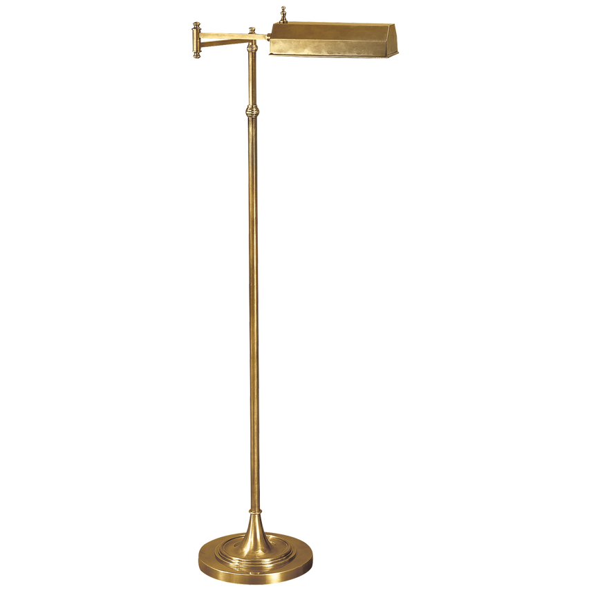 Visual Comfort & Co. Dorchester Swing Arm Pharmacy Floor Lamp Floor Lamps Visual Comfort & Co. Antique-Burnished Brass  