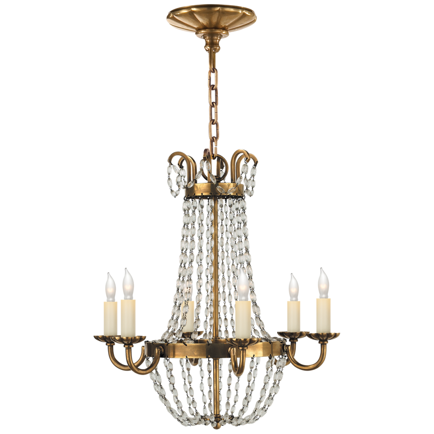 Visual Comfort & Co. Petite Paris Flea Market Chandelier Ceiling Lights Visual Comfort & Co. Antique-Burnished Brass  