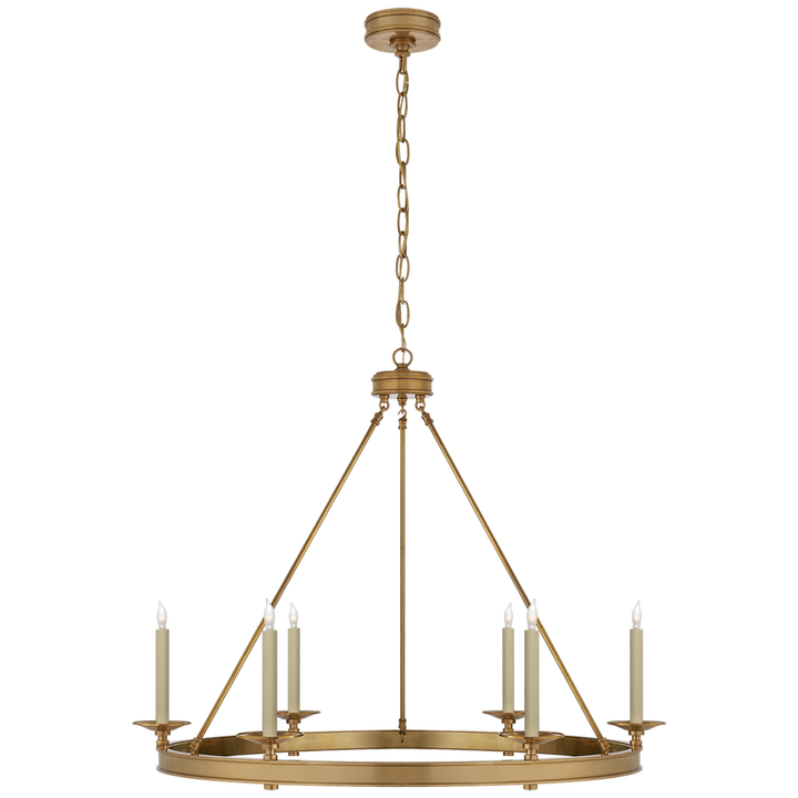 Visual Comfort & Co. Launceton Ring Chandelier Chandeliers Visual Comfort & Co. Bronze  