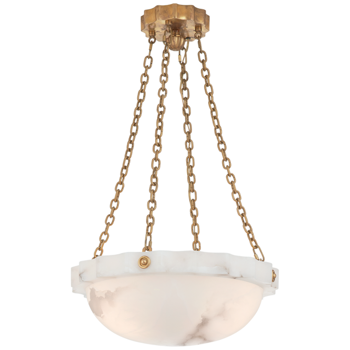 Visual Comfort & Co. Fluted Band Medium Chandelier Chandeliers Visual Comfort & Co. Alabaster  