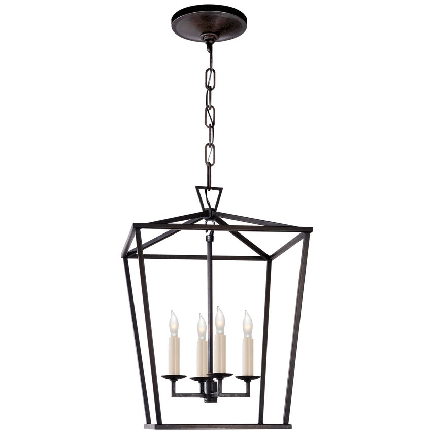 Visual Comfort & Co. Darlana Small Lantern Ceiling Lights Visual Comfort & Co. Aged Iron  