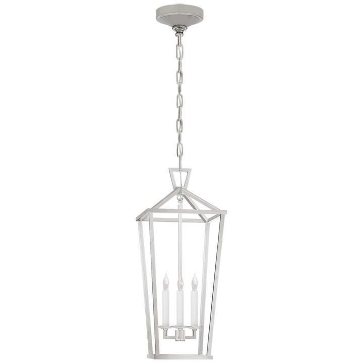 Visual Comfort & Co. Darlana Large Tall Lantern Pendants Visual Comfort & Co. Polished Nickel  