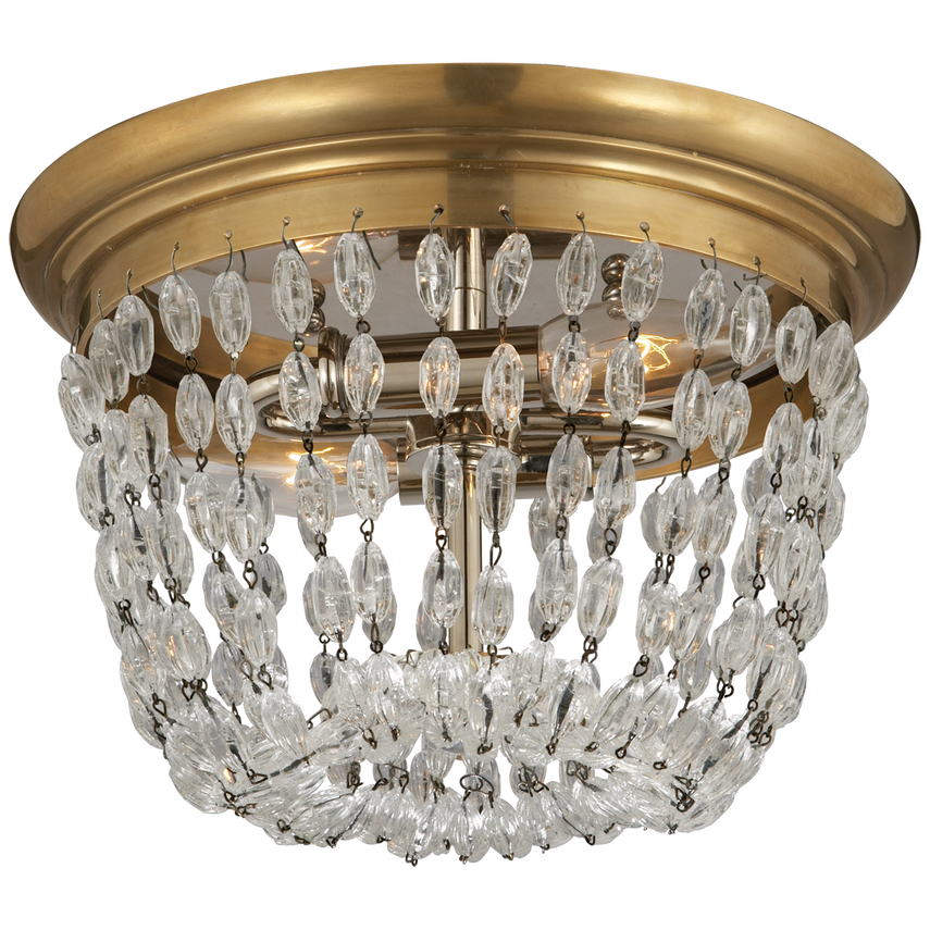 Visual Comfort & Co. Paris Flea Market Small Flush Mount Ceiling Flush Mounts Visual Comfort & Co. Antique-Burnished Brass  