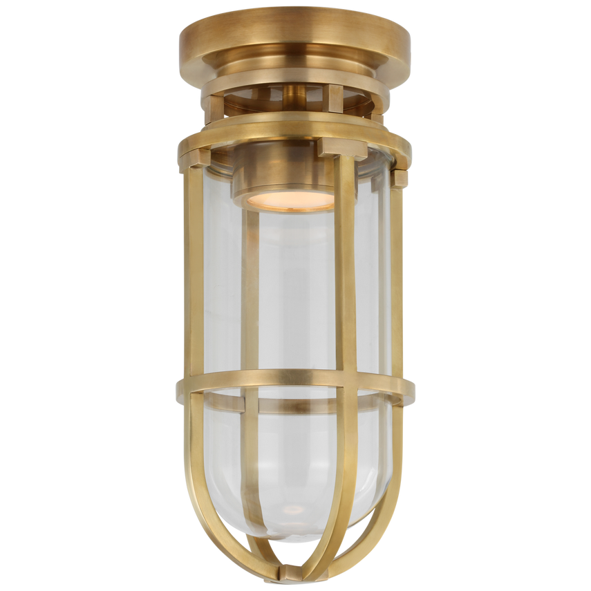 Visual Comfort & Co. Gracie Tall Flush Mount Ceiling Lights Visual Comfort & Co. Antique-Burnished Brass  