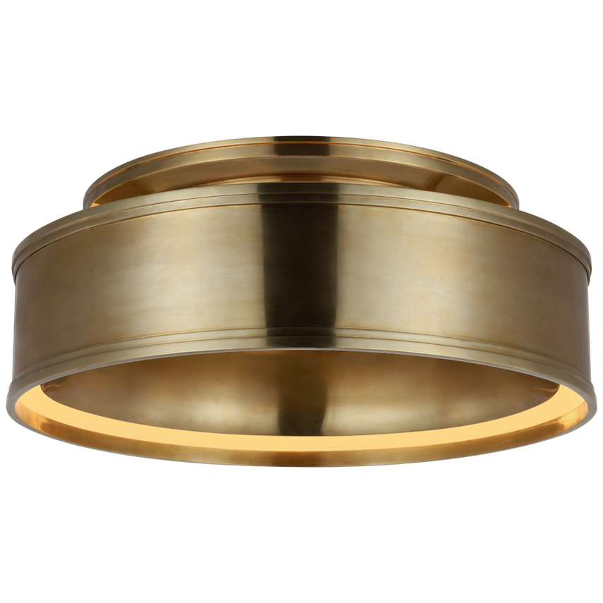 Visual Comfort & Co. Connery 18" Flush Mount Ceiling Flush Mounts Visual Comfort & Co. Antique-Burnished Brass  