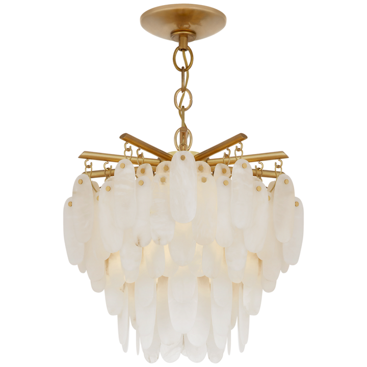 Visual Comfort & Co. Cora Medium Semi-Flush Mount Chandelier Chandeliers Visual Comfort & Co. Antique-Burnished Brass  