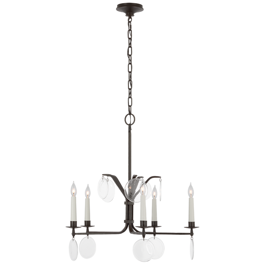 Visual Comfort & Co. Danvers Medium Chandelier Ceiling Lights Visual Comfort & Co. Aged Iron  