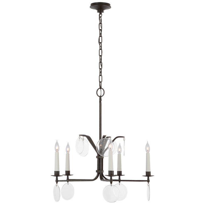 Visual Comfort & Co. Danvers Medium Chandelier Chandeliers Visual Comfort & Co. Aged Iron  