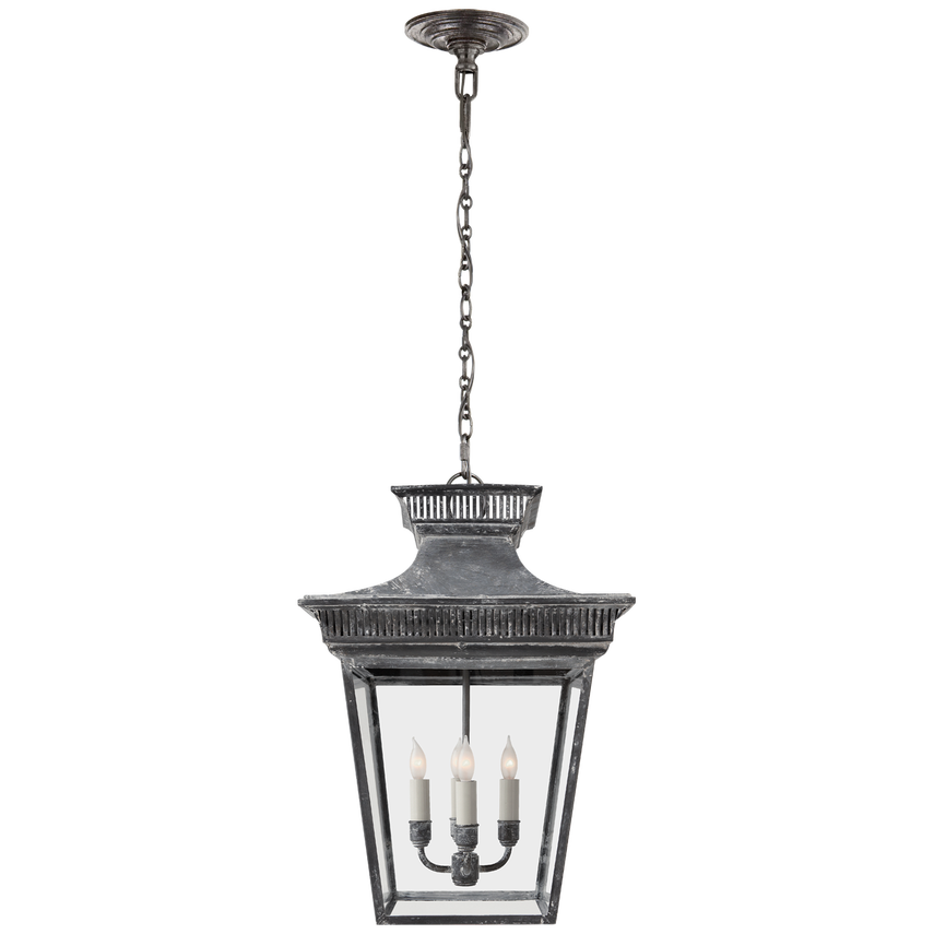 Visual Comfort & Co. Elsinore Medium Hanging Lantern Ceiling Lights Visual Comfort & Co. Weathered Zinc  