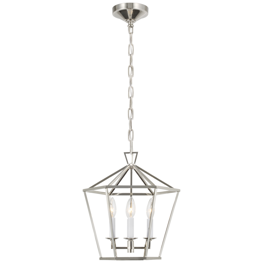 Visual Comfort & Co. Darlana Small Hexagonal Lantern Pendants Visual Comfort & Co. Polished Nickel  