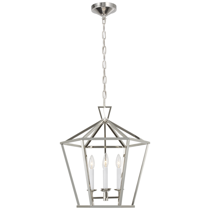 Visual Comfort & Co. Darlana Medium Hexagonal Lantern Ceiling Lights Visual Comfort & Co. Polished Nickel  