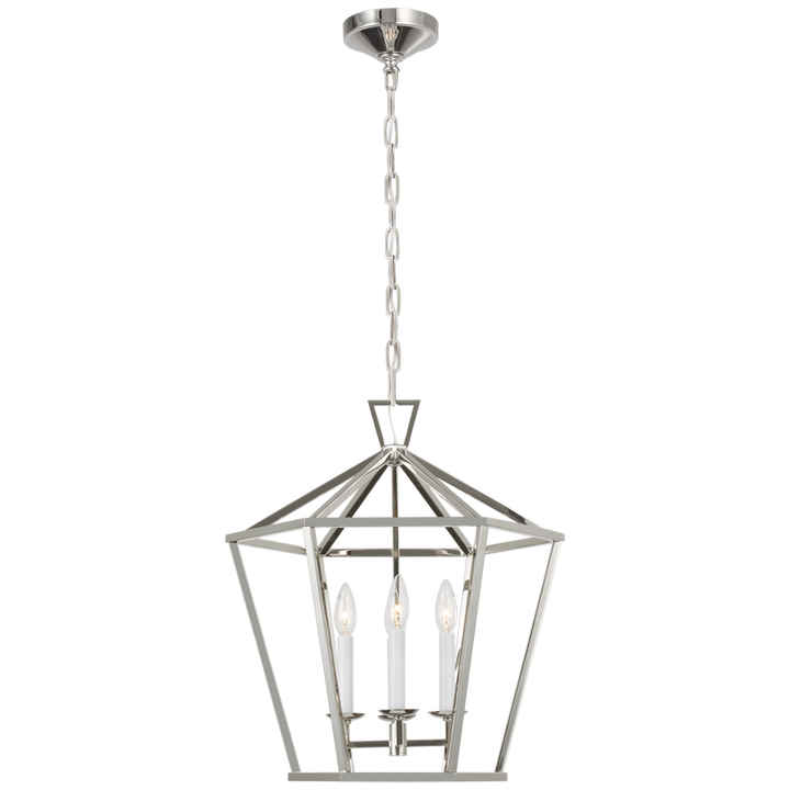 Visual Comfort & Co. Darlana Medium Hexagonal Lantern Pendants Visual Comfort & Co. Polished Nickel  