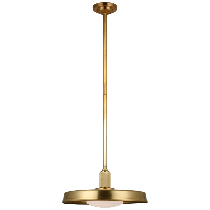 Visual Comfort & Co. Ruhlmann 18" Factory Pendant Ceiling Lights Visual Comfort & Co. Antique-Burnished Brass  