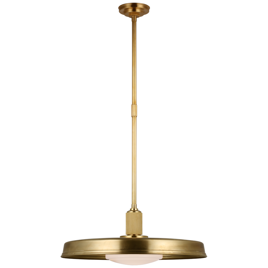 Visual Comfort & Co. Ruhlmann 24" Factory Pendant Ceiling Lights Visual Comfort & Co. Antique-Burnished Brass  