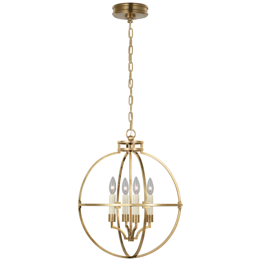 Visual Comfort & Co. Lexie 18" Globe Lantern Ceiling Lights Visual Comfort & Co. Polished Nickel  