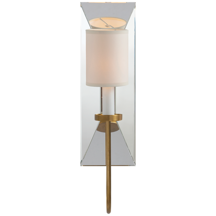 Visual Comfort & Co. Cotswold Narrow Mirrored Sconce Wall Sconces Visual Comfort & Co. Polished Nickel  