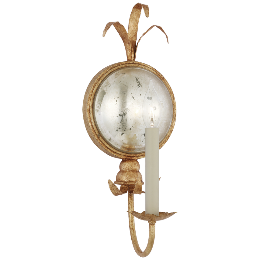 Visual Comfort & Co. Gramercy Medium Single Sconce Wall Lights Visual Comfort & Co. Gilded Iron  