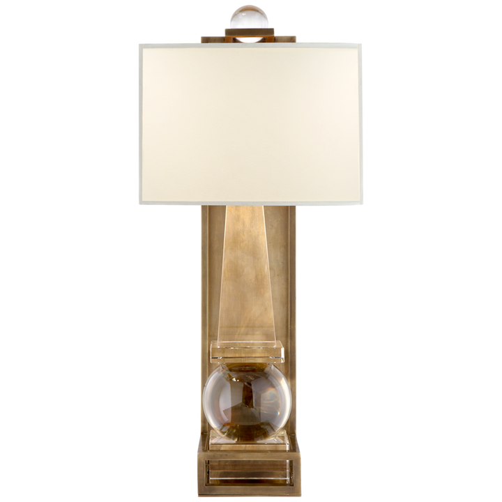 Visual Comfort & Co. Paladin Tall Obelisk Sconce Wall Sconces Visual Comfort & Co. Crystal with Brass  