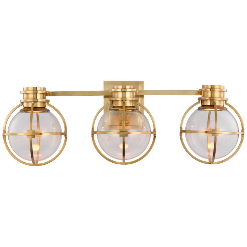 Visual Comfort & Co. Gracie Triple Sconce Wall Lights Visual Comfort & Co. Antique-Burnished Brass  