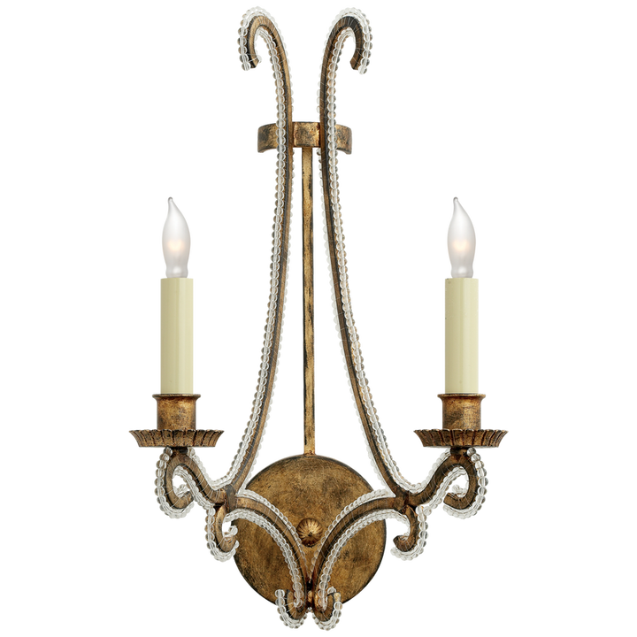 Visual Comfort & Co. Oslo Sconce Wall Sconces Visual Comfort & Co. Burnished Silver Leaf  