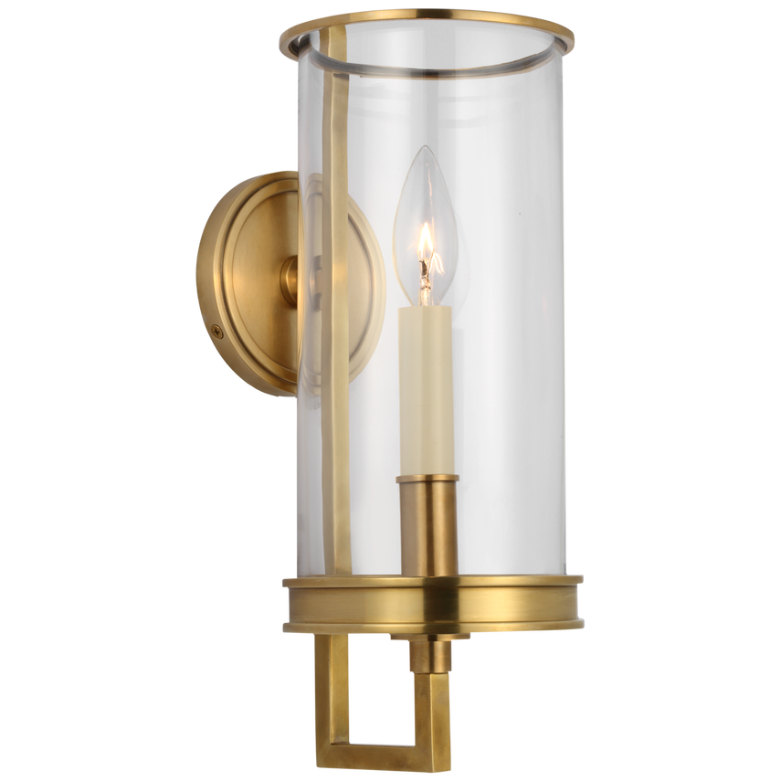 Visual Comfort & Co. Glendon Small Hurricane Sconce Wall Lights Visual Comfort & Co. Antique-Burnished Brass  