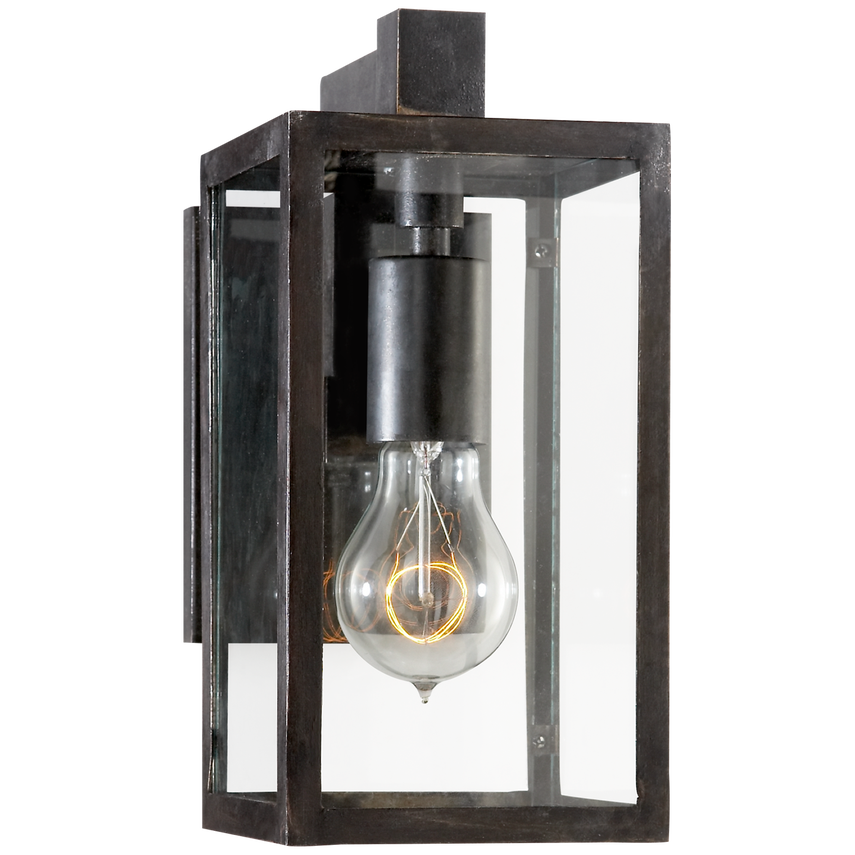 Visual Comfort & Co. Fresno Framed Short Sconce Outdoor Lighting Visual Comfort & Co. Aged Iron  