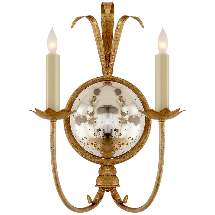 Visual Comfort & Co. Gramercy Double Sconce Wall Sconces Visual Comfort & Co. Gilded Iron  