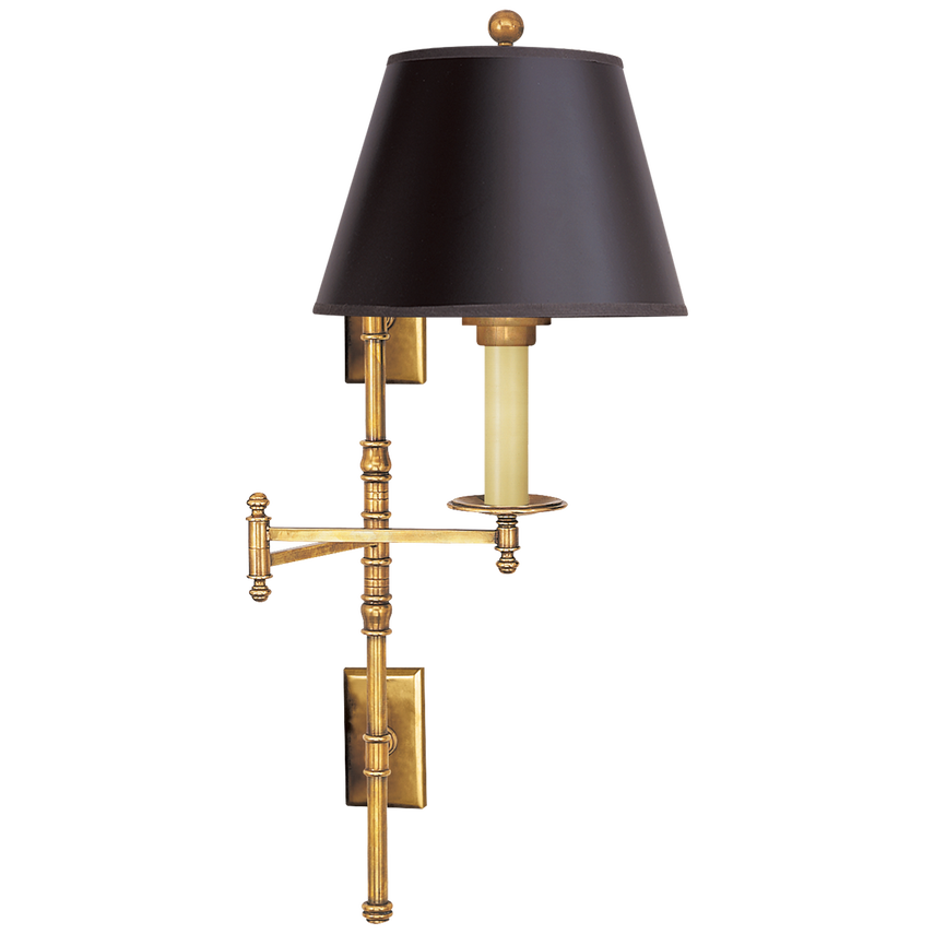 Visual Comfort & Co. Dorchester Double Backplate Swimg Arm Wall Lights Visual Comfort & Co. Antique-Burnished Brass  