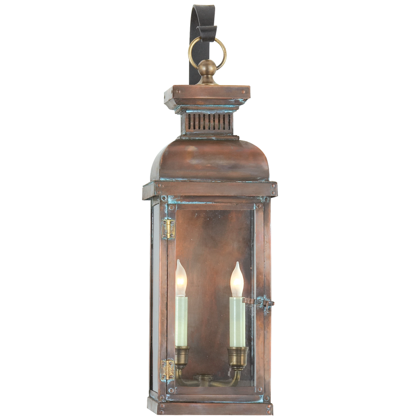 Visual Comfort & Co. Suffork Medium Scroll Arm Lantern Outdoor Lighting Visual Comfort & Co. Natural Copper  