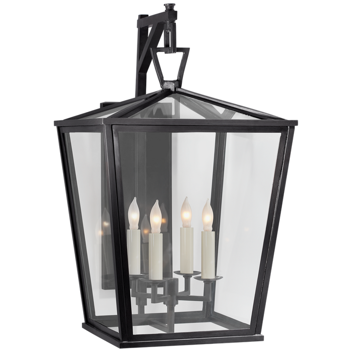 Visual Comfort & Co. Darlana Medium Bracket Lantern Outdoor Flush Mounts Visual Comfort & Co. Bronze  