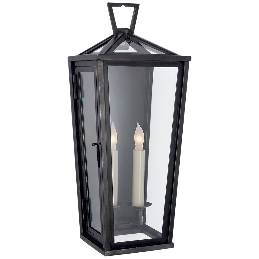 Visual Comfort & Co. Darlana Small Tall 3/4 Wall Lantern Outdoor Lighting Visual Comfort & Co. Bronze  