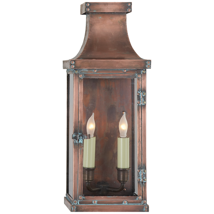 Visual Comfort & Co. Bedford Medium 3/4 Lantern Outdoor Lighting Visual Comfort & Co. Natural Copper  