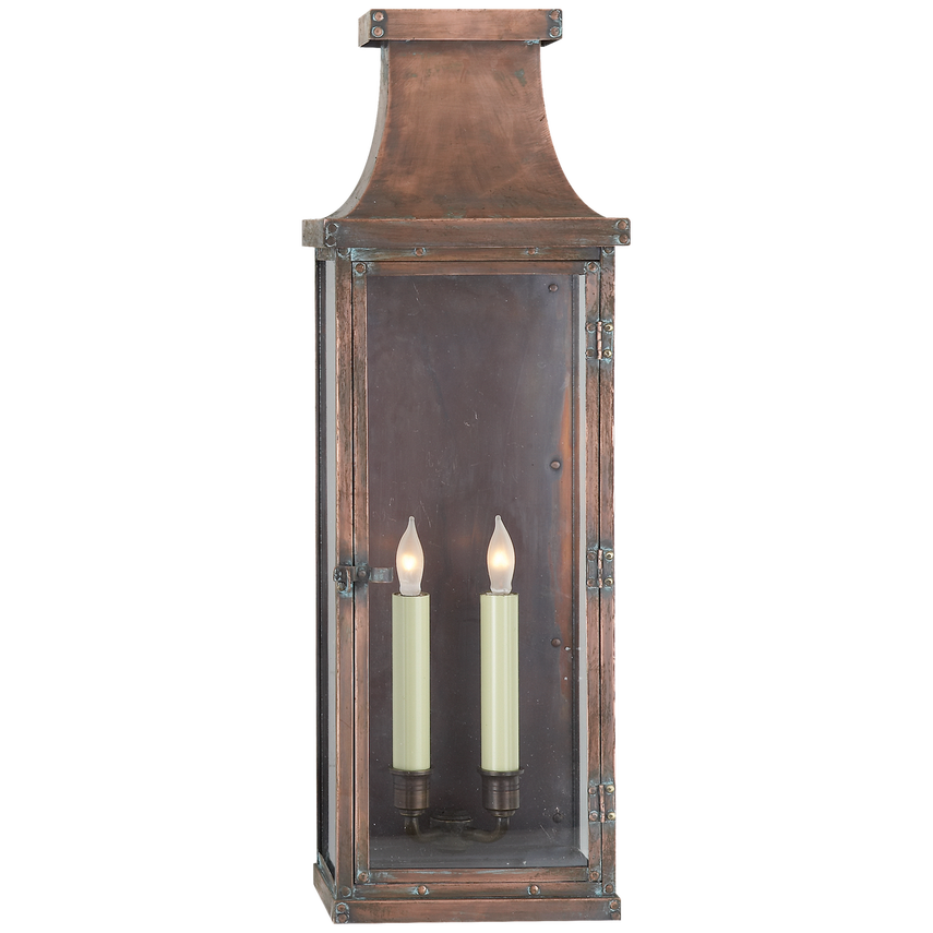 Visual Comfort & Co. Bedford Large 3/4 Lantern Outdoor Lighting Visual Comfort & Co. Natural Copper  