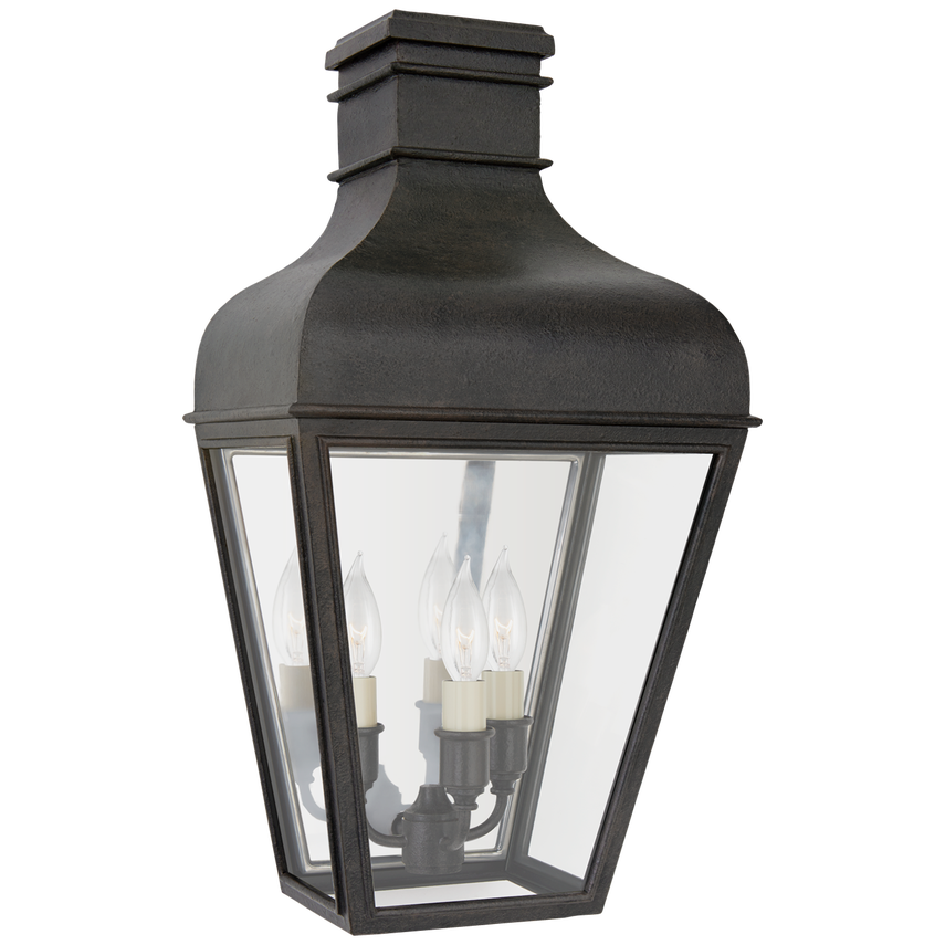 Visual Comfort & Co. Fremont Small 3/4 Wall Lantern Outdoor Lighting Visual Comfort & Co. French Rust  