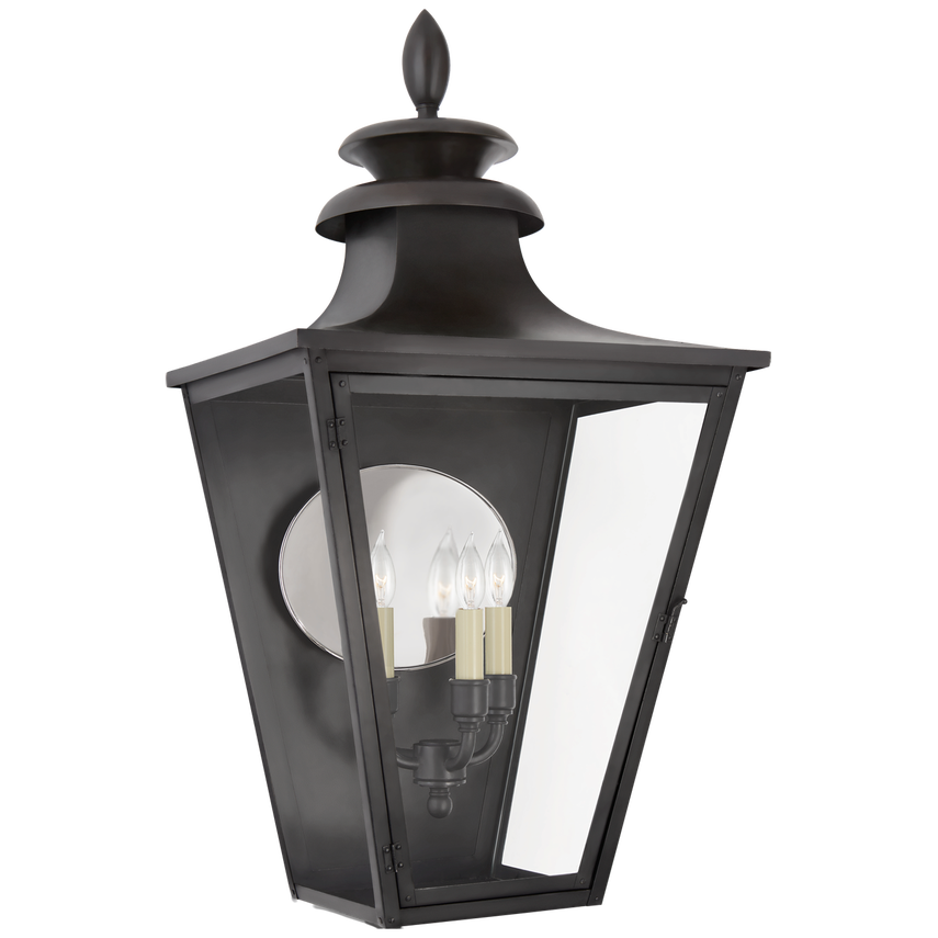 Visual Comfort & Co. Albermarle Large 3/4 Wall Lantern Outdoor Lighting Visual Comfort & Co. Blackened Copper  