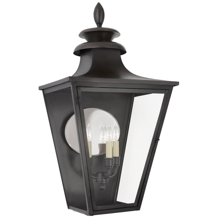 Visual Comfort & Co. Albermarle Large 3/4 Wall Lantern Outdoor Flush Mounts Visual Comfort & Co. Blackened Copper  