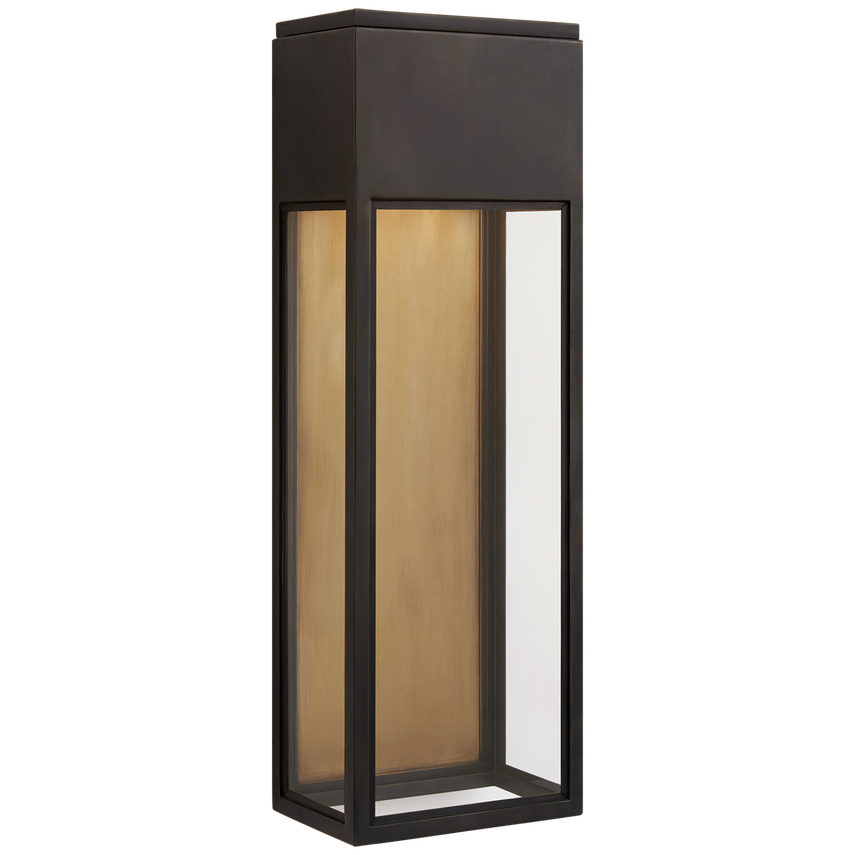 Visual Comfort & Co. Irvine Large 3/4 Wall Lantern Outdoor Lighting Visual Comfort & Co. Bronze  