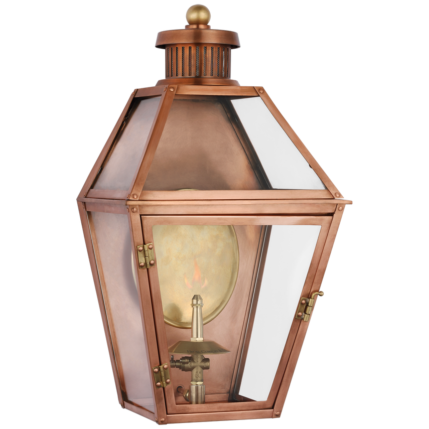 Visual Comfort & Co. Stratford Small 3/4 Gas Wall Lantern Outdoor Lighting Visual Comfort & Co. Matte Black  