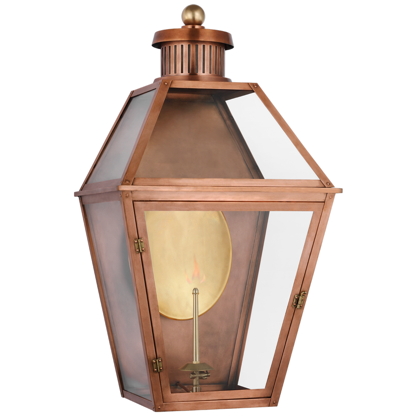 Visual Comfort & Co. Stratford Large 3/4 Gas Wall Lantern Outdoor Lighting Visual Comfort & Co. Soft Copper  